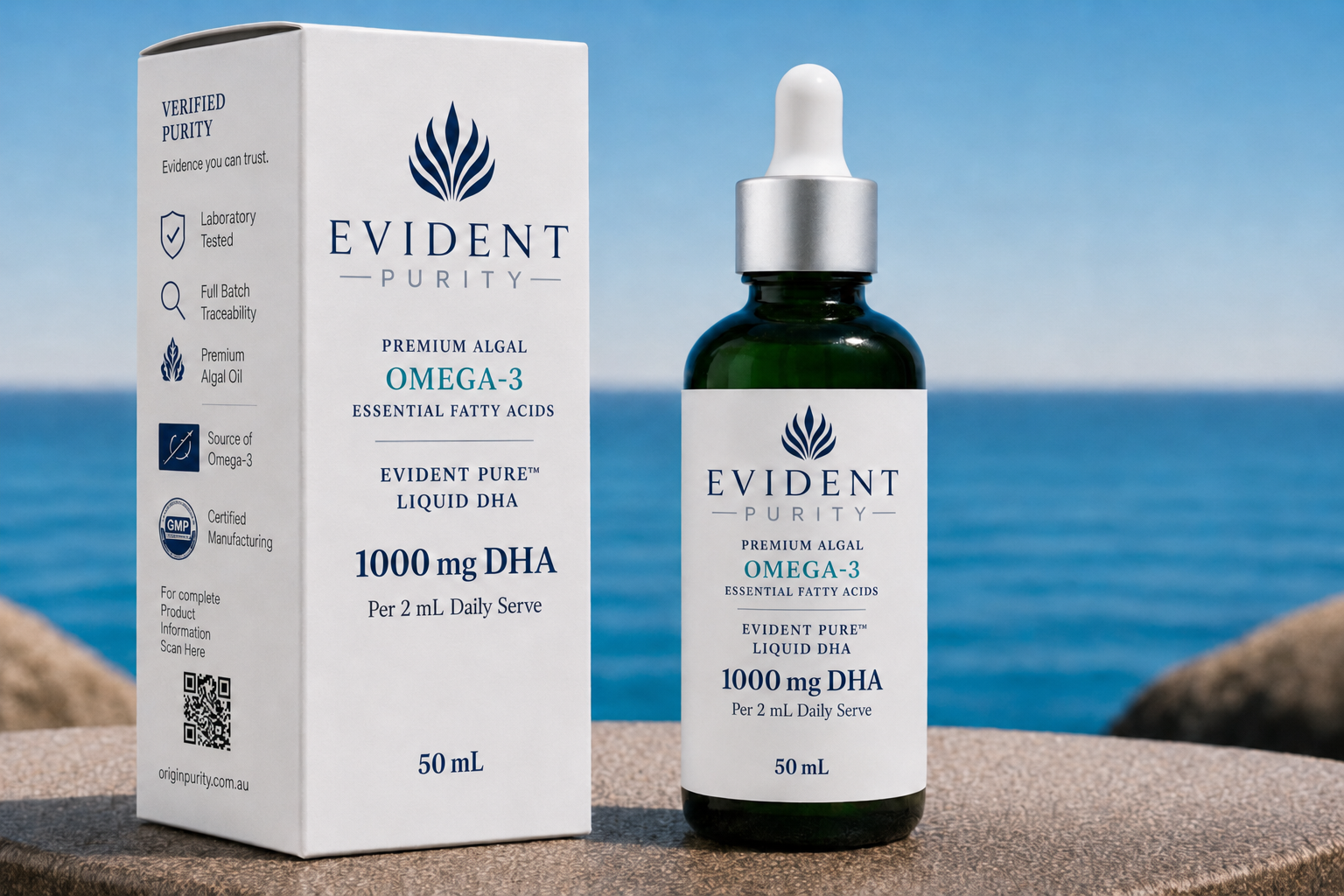 AlgaVera™ Liquid DHA bottle and carton